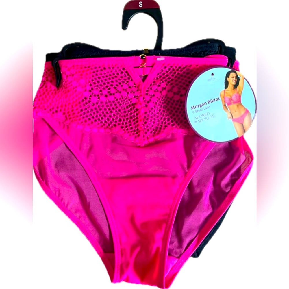Morgan Bikini V front lace panties- Adored by Adore Me. 2 pack- New with tags.